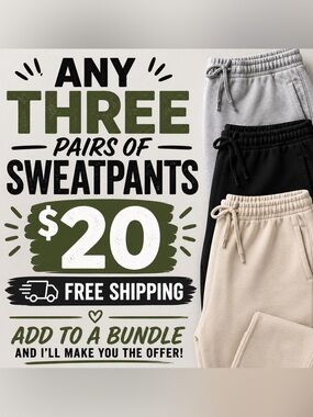 3-Pairs Cozy Sweatpants - You Pick!